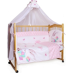 Комплект постельного белья в кроватку AmaroBaby Зайка, 7 предметов, сатин