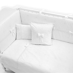 Постельное бельё в кроватку Fiorellino Premium Baby White, 5 предметов