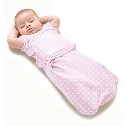 87090 Summer Infant конверт для пеленания WrapSack  с 2 способами фиксации розовый с сердечками (размер L)