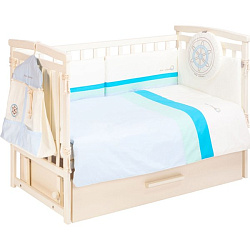 Комплект в детскую кроватку Putti Sea Silence, 6 предметов