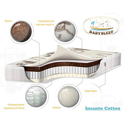 Детский матрас класса Премиум BabySleep Incanto Cotton
