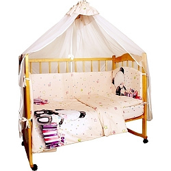 Комплект постельного белья в кроватку AmaroBaby Little Bear, 7 предметов, сатин