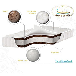 Детский матрас класса Премиум BabySleep Ecocomfort Cotton