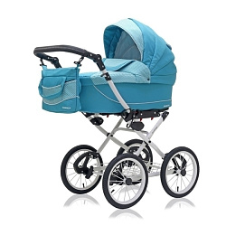 Детская коляска Riko Angelo Lux Prestige 2 в 1, ткань+эко-кожа