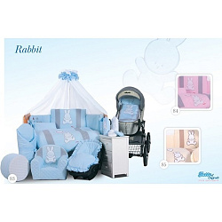 Комплект в кроватку Tuttolina Rabbit, 6 предметов