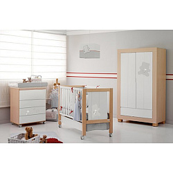 Комплект Micuna Neus Lux №12: кроватка 120 х 60 см + тумба + шкаф