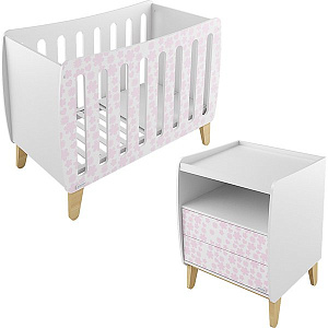 Комплект: кроватка Micuna Harmony Single Relax 120 х 60 см + тумба СО-1713