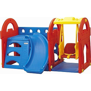 Игровой центр Haenim Toys Маленький замок HN-709 с горкой и качелями