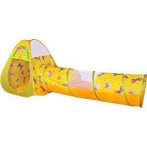 Игровой домик Ching-Ching Бабочки конус + туннель + 100 шаров