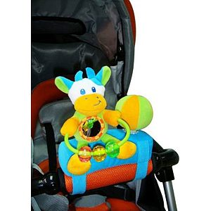 Развивающая игрушка подвеска на бампер коляски I-Baby Коровка