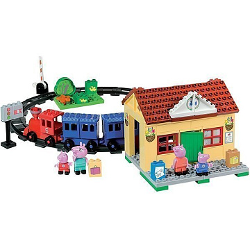 Конструктор Smoby Ж/д Станция Peppa Pig, 95 деталей, 1/4 арт. 57079