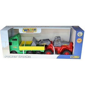 Бортовой автомобиль Wader + трактор-погрузчик арт. 2371