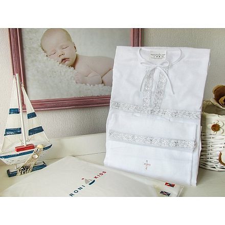 Крестильный набор для девочки Makkaroni Kids Классика 6-12 мес., 4 предмета