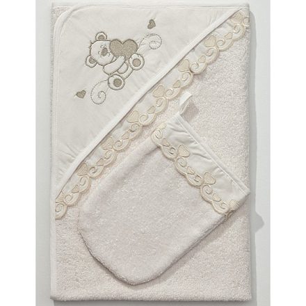 Детское полотенце-уголок + варежка Funnababy Lovely Bear 90 х 90 см