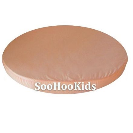 Круглая простынь SooHooKids Персиковая Сатин