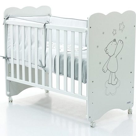 Детская кроватка Micuna Promo Oso Polar + покрывало + бортики + матрас СН-620