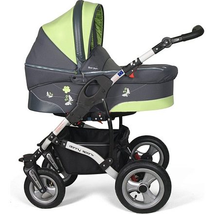 Детская коляска Danny Sport 3 в 1 Butterfly из эко-кожи