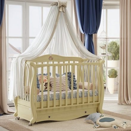 Детская кроватка Baby Italia Andrea VIP, продольный маятник/ящик