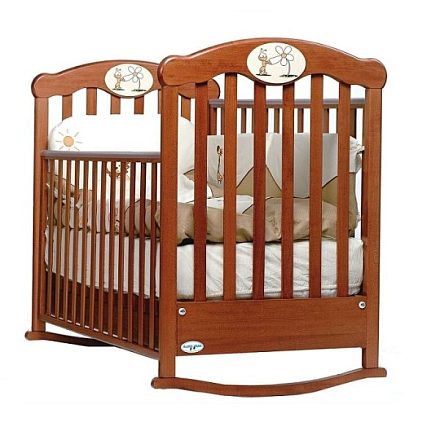 Детская кроватка Baby Italia Amica, полозья/ящик
