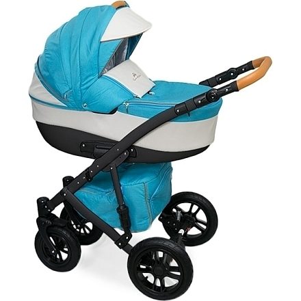 Детская коляска Caretto Amadeo 2 в 1, ткань+экокожа