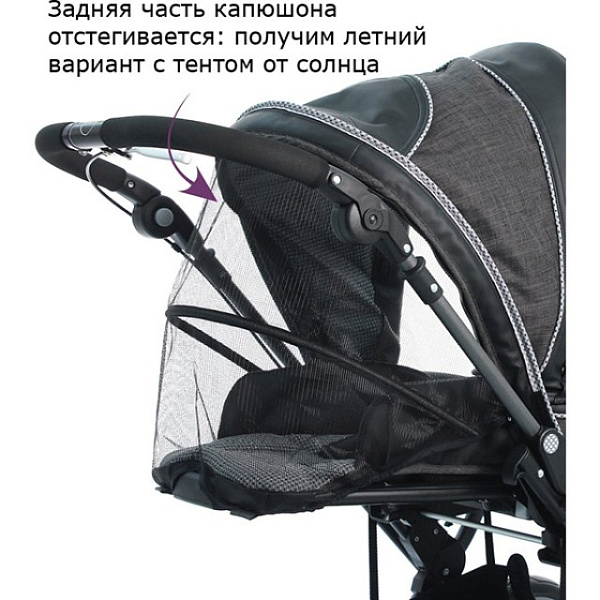 Детская коляска Teutonia Mistral Primus V4 Titanium 2 в 1 WHL3 HB, ручной тормоз фото 10